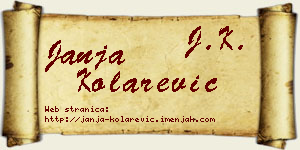 Janja Kolarević vizit kartica
